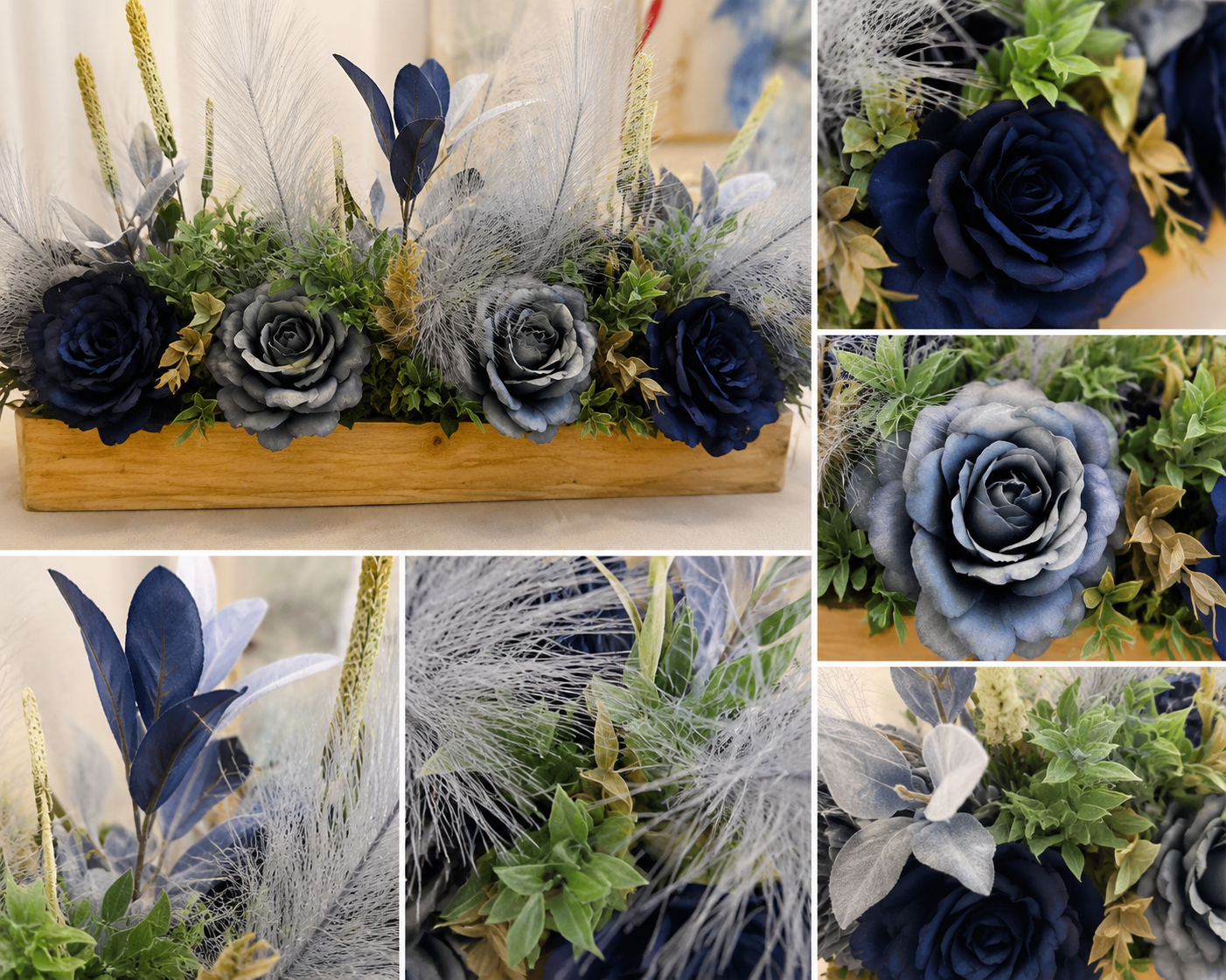 The Sterling Bleu Estate Centerpiece | Luxury Decorative Collection