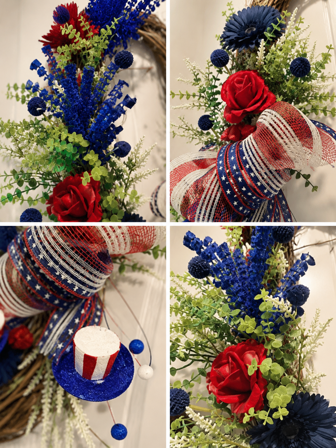 The Liberty Bleu Estate Wreath | Luxury Americana Entryway Collection