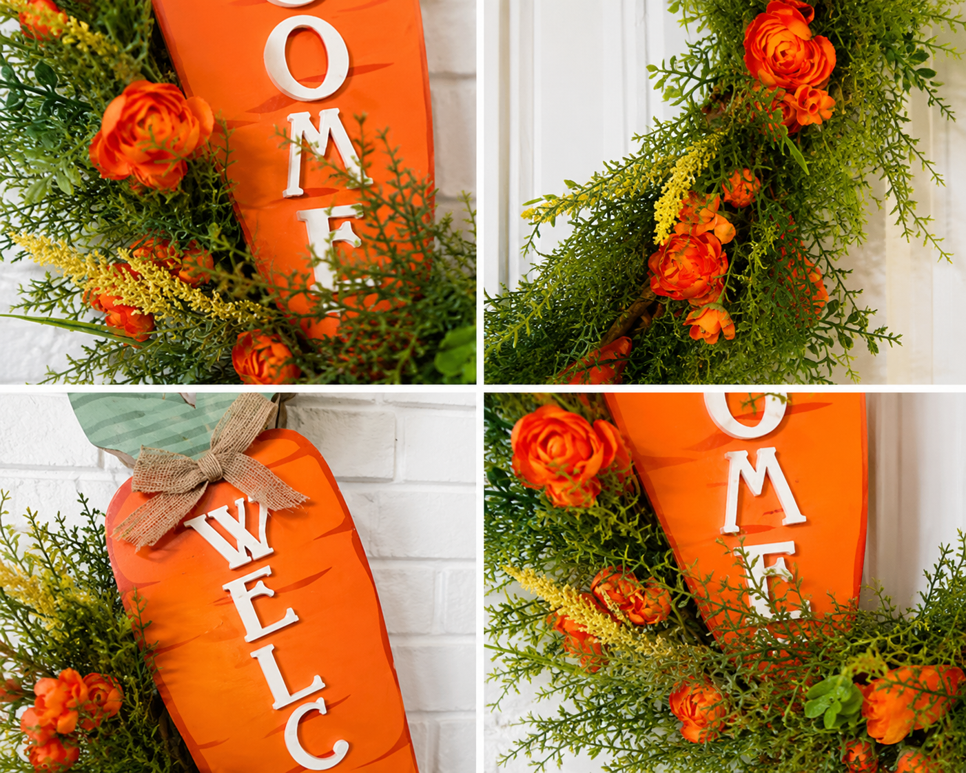 Signature Carrot Garden Estate Wreath | Luxury Spring Entryway Collection