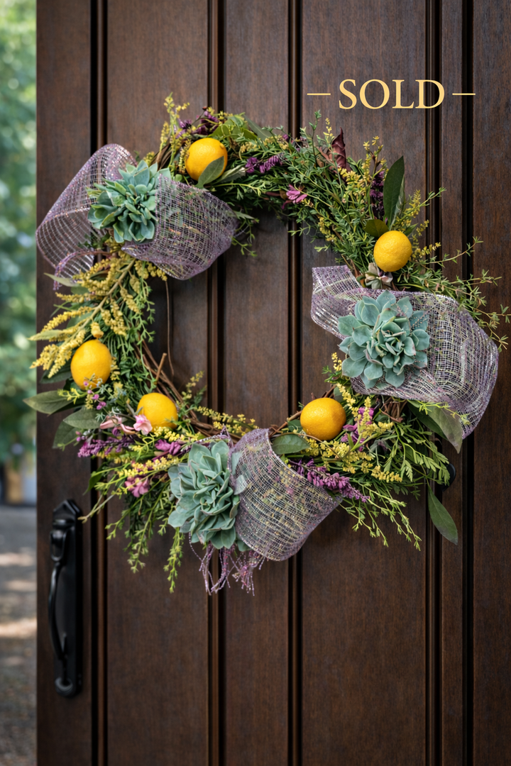 Lemon Spring Wreath By Jai's Design Studio