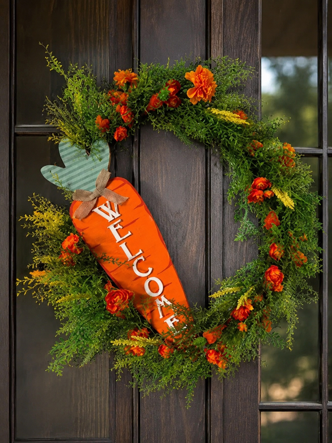 Signature Carrot Garden Estate Wreath | Luxury Spring Entryway Collection