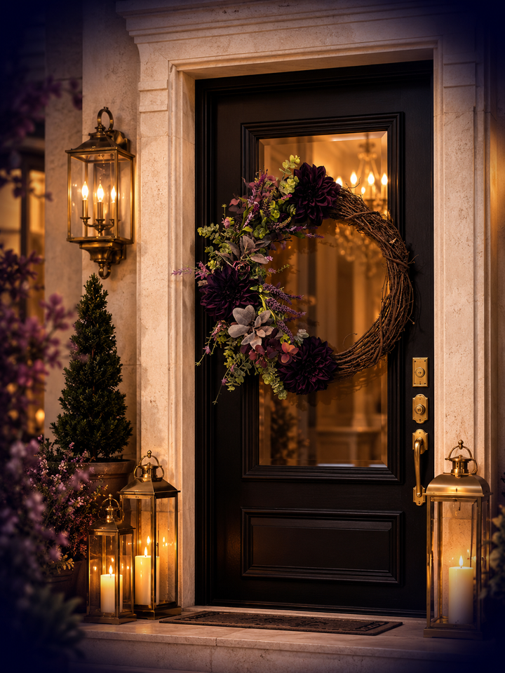 Signature Plum Estate Wreath | Luxury Entryway Collection