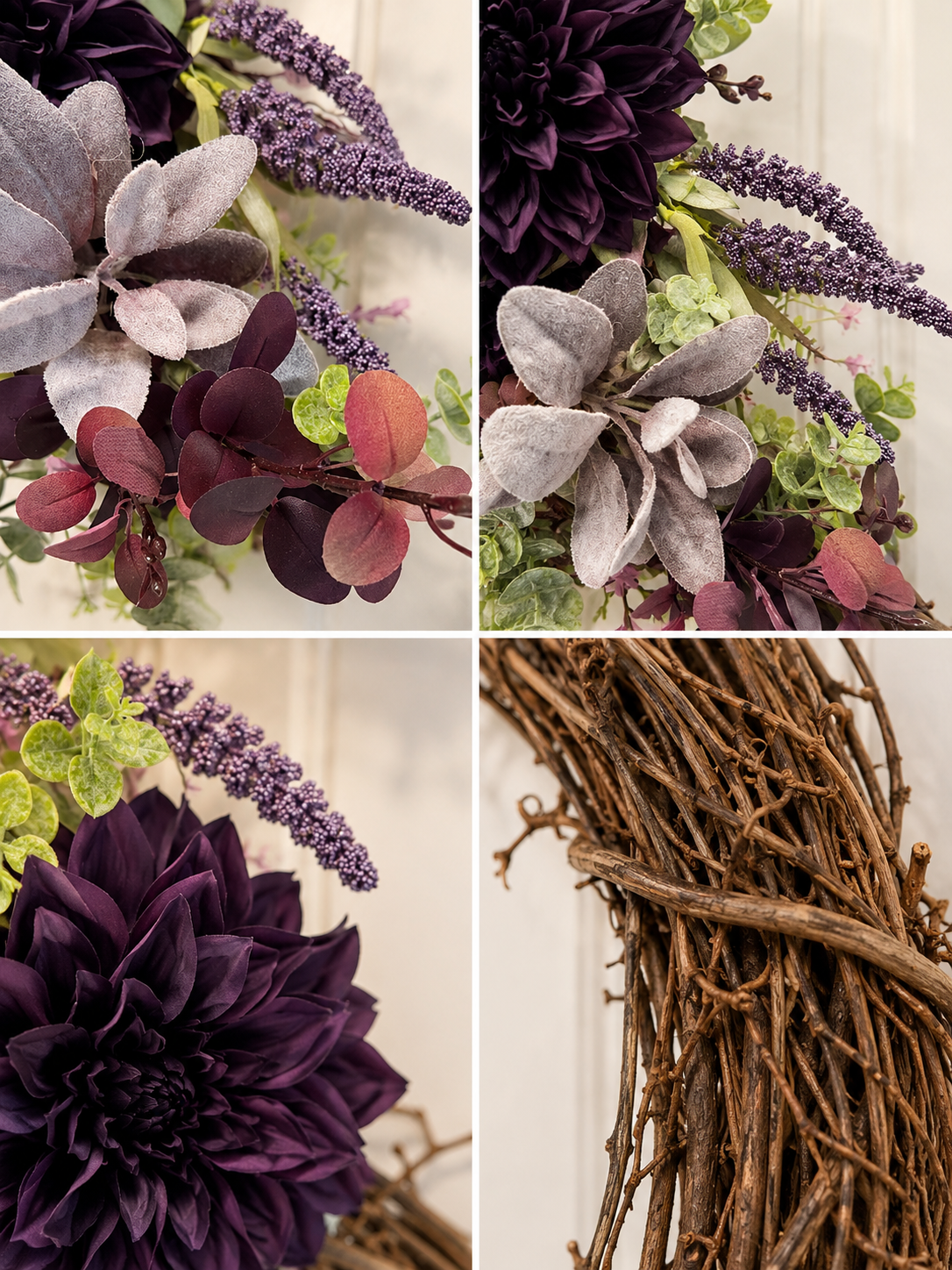Signature Plum Estate Wreath | Luxury Entryway Collection