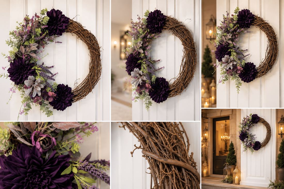 Signature Plum Estate Wreath | Luxury Entryway Collection