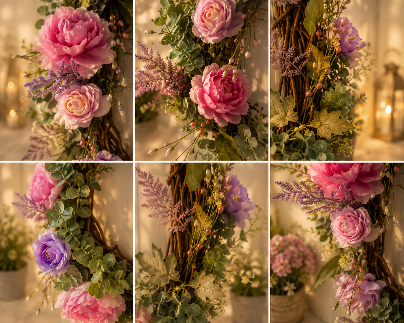Signature Blush Garden Estate Wreath | Luxury Spring Entryway Collection