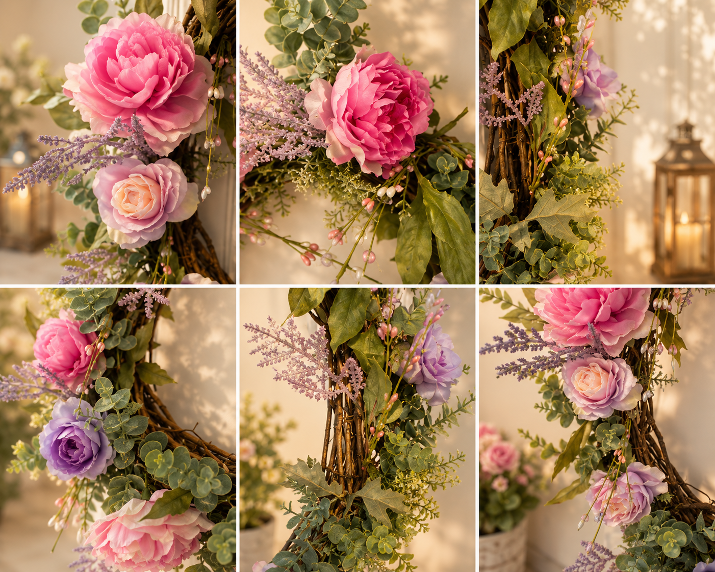 Signature Blush Garden Estate Wreath | Luxury Spring Entryway Collection