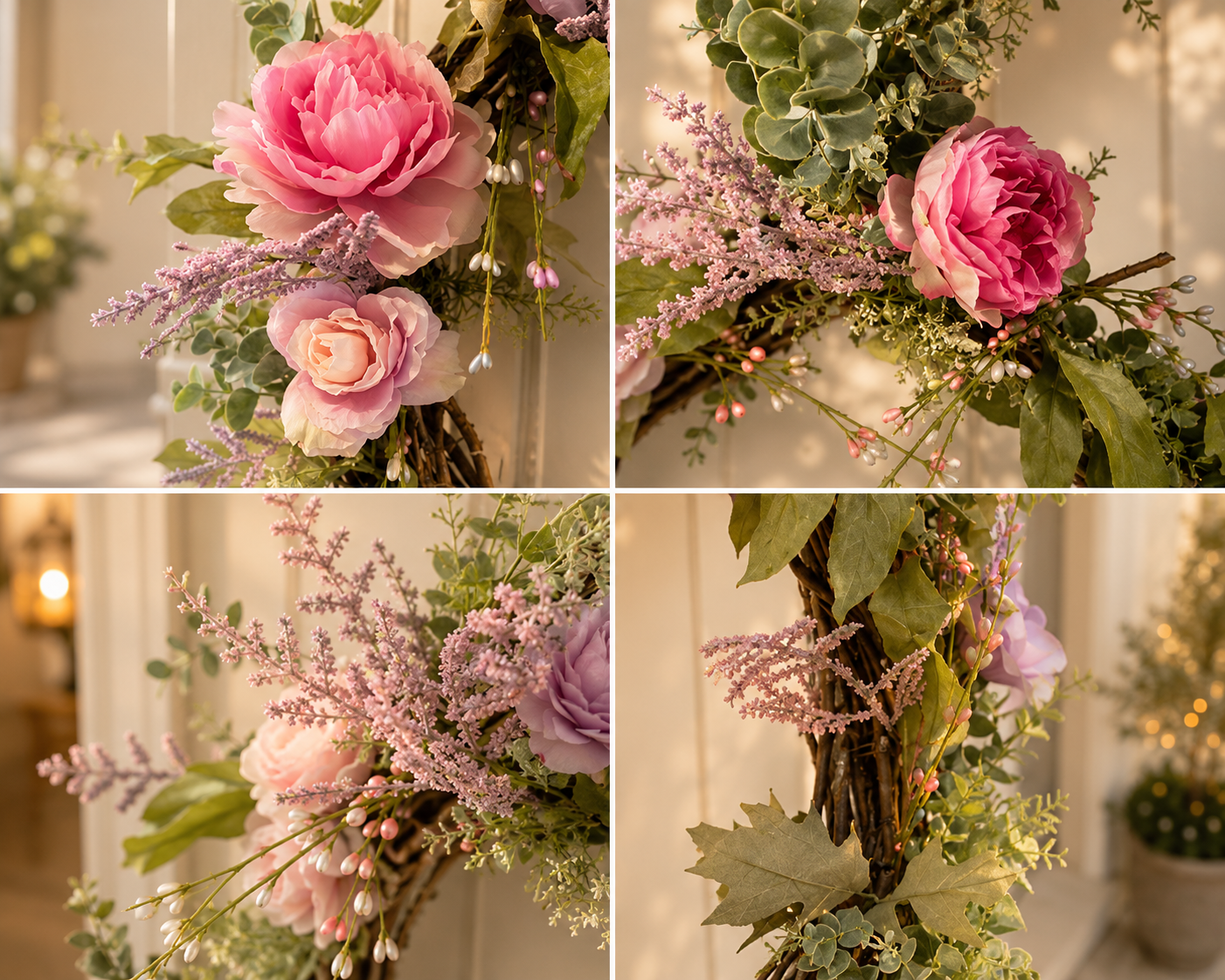 Signature Blush Garden Estate Wreath | Luxury Spring Entryway Collection