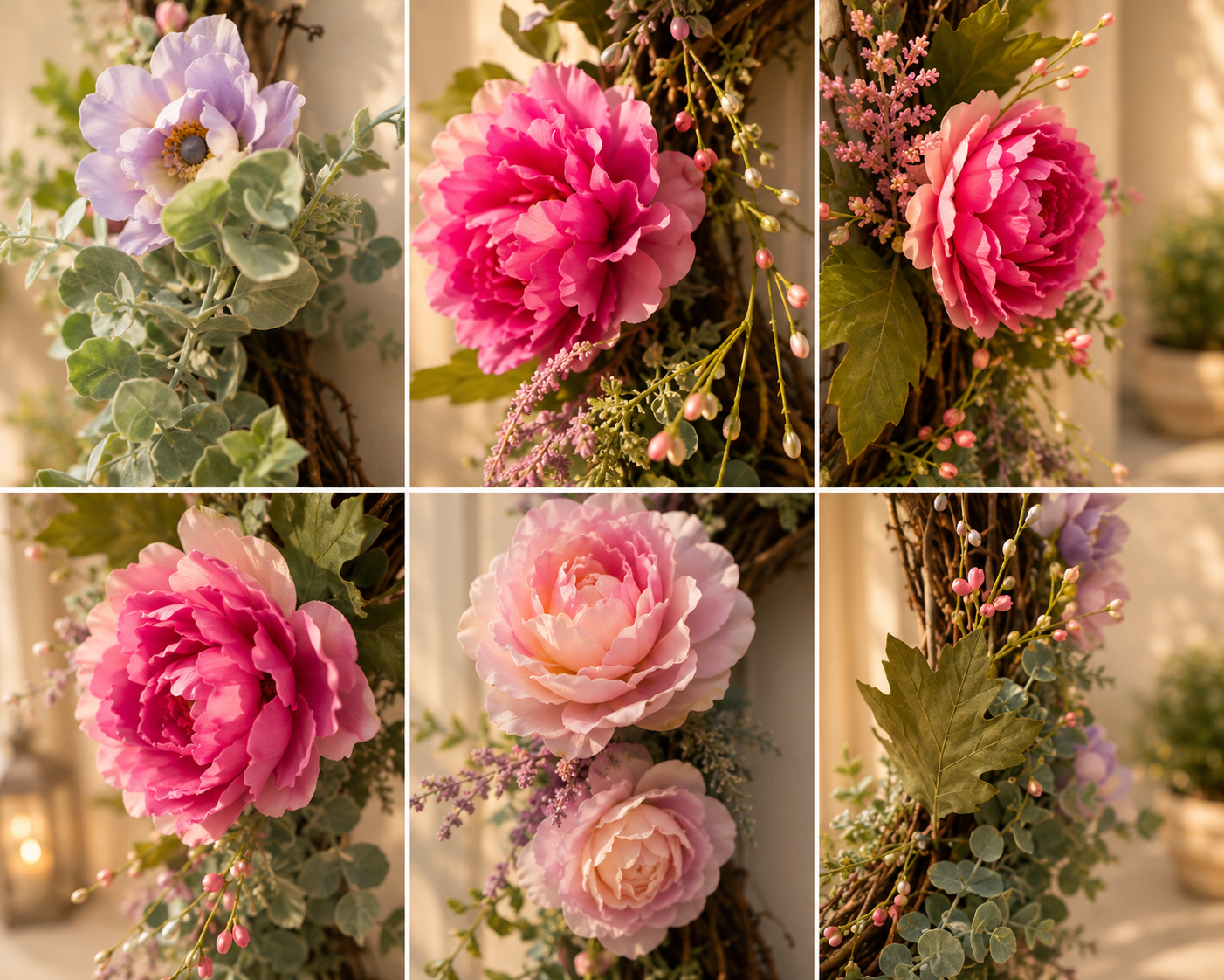 Signature Blush Garden Estate Wreath | Luxury Spring Entryway Collection