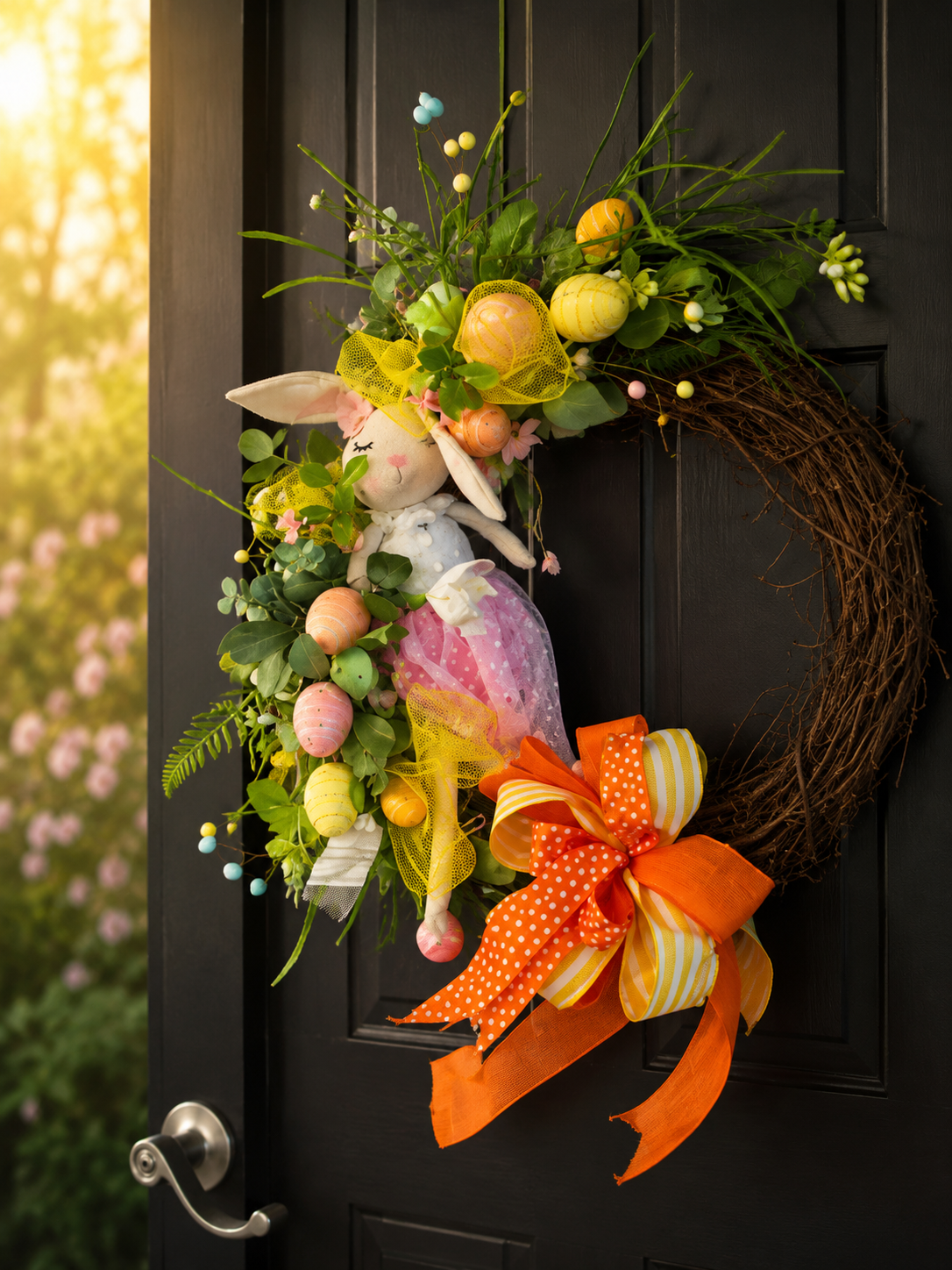 Signature Easter Garden Wreath | Luxury Spring Entryway Collection