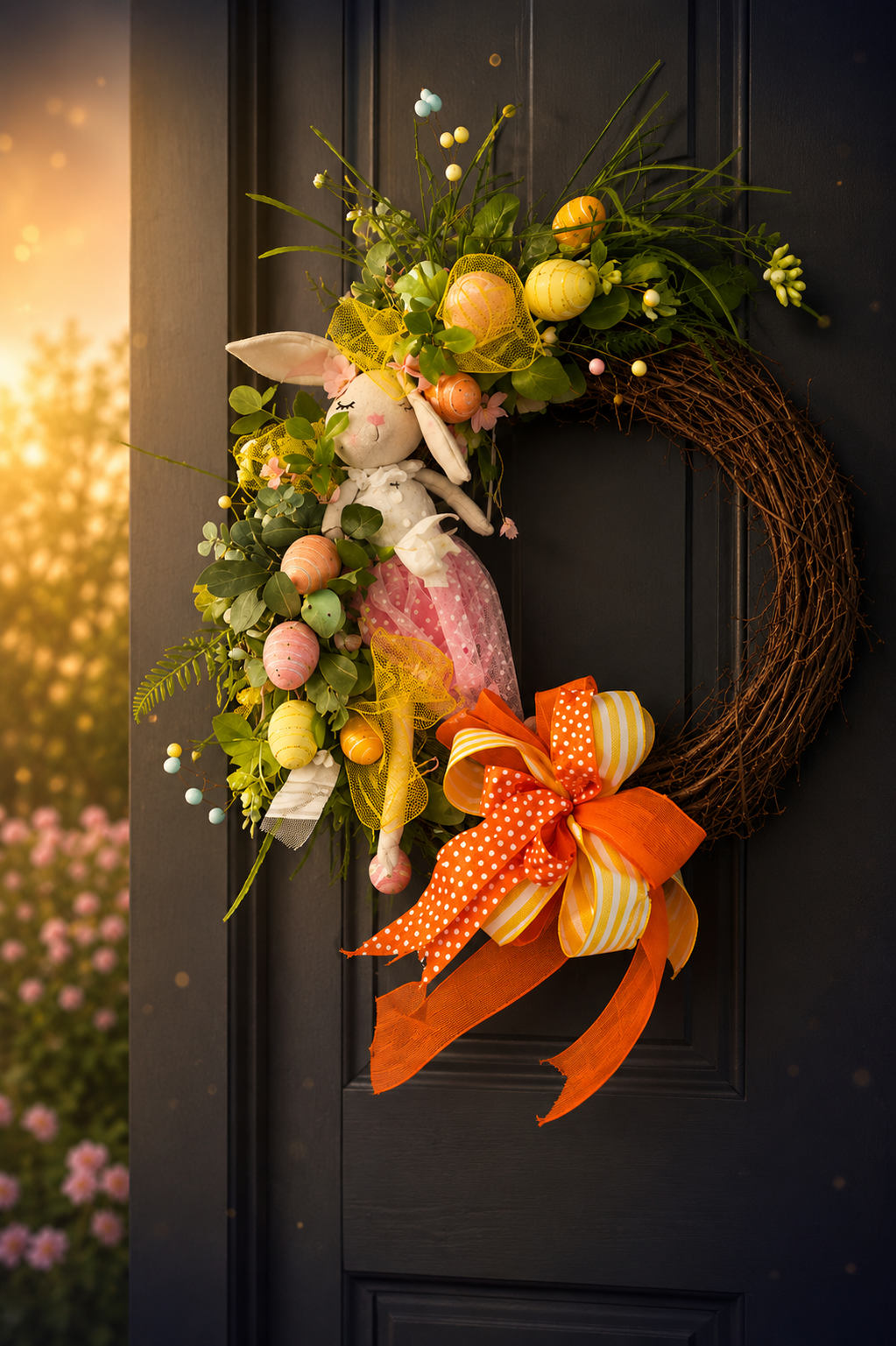 Signature Easter Garden Wreath | Luxury Spring Entryway Collection
