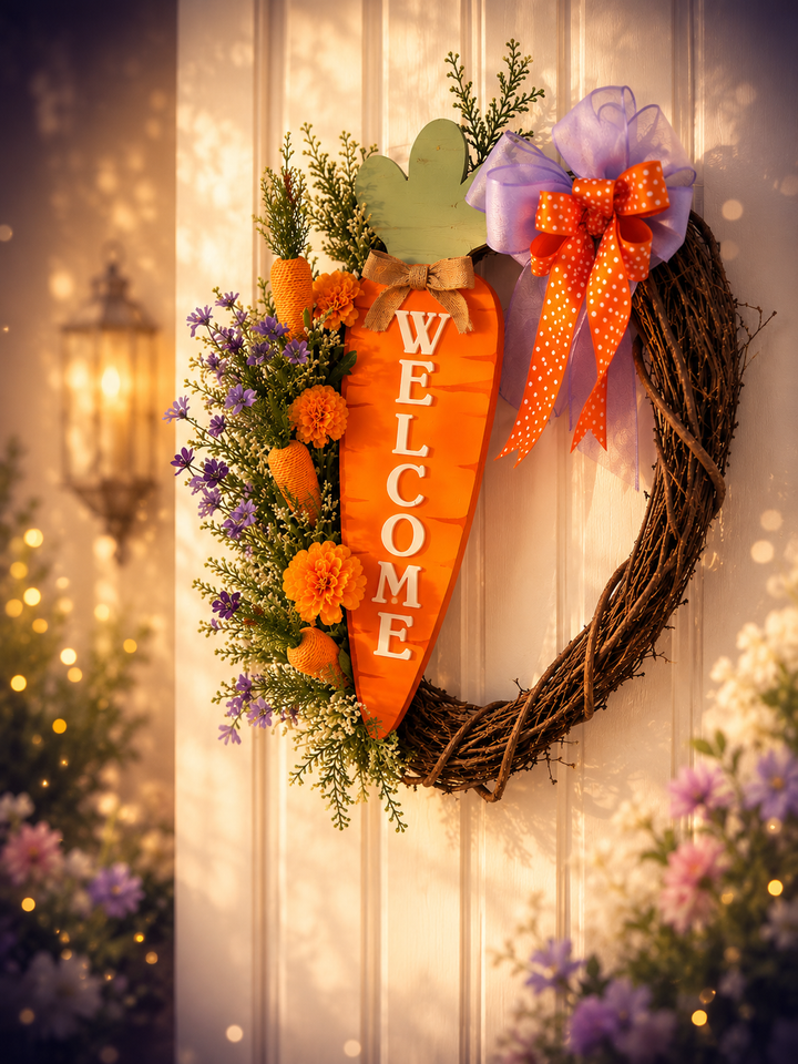 Signature Garden Welcome Wreath | Luxury Spring Entryway Collection