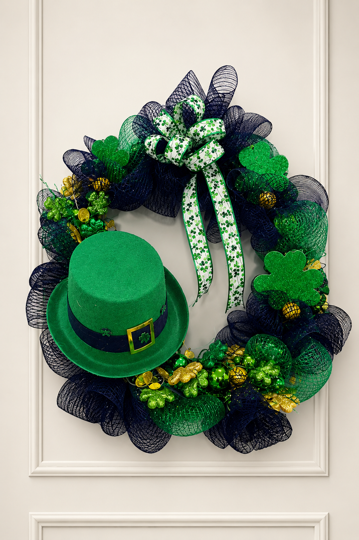 Bespoke Emerald Estate Wreath | Luxury St. Patrick’s Entryway Collection