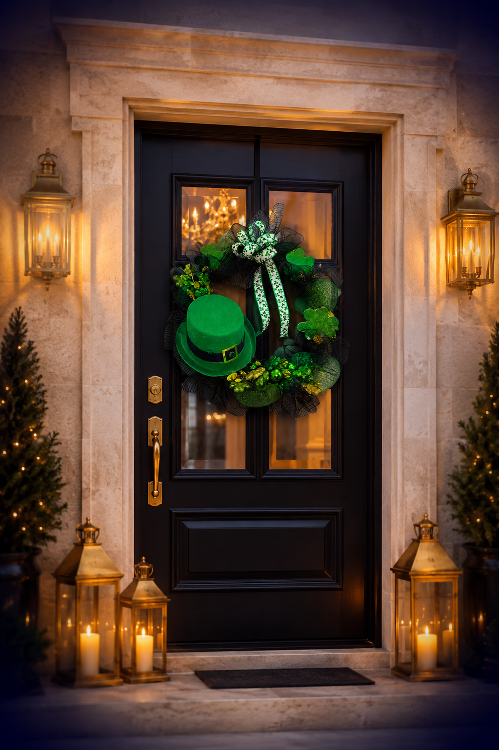 Bespoke Emerald Estate Wreath | Luxury St. Patrick’s Entryway Collection