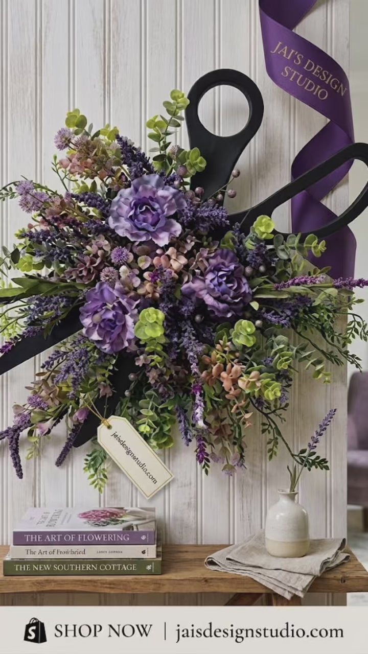 The Atelier Floral Scissor Wreath